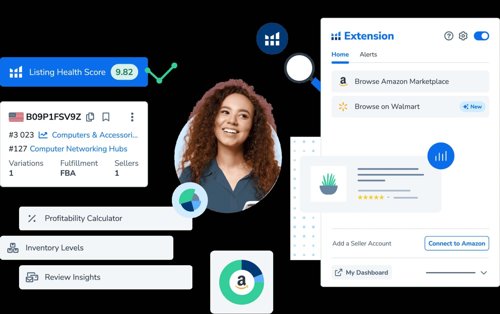 Helium 10’s feature-rich Chrome Extension offers extensive tools for Amazon sellers